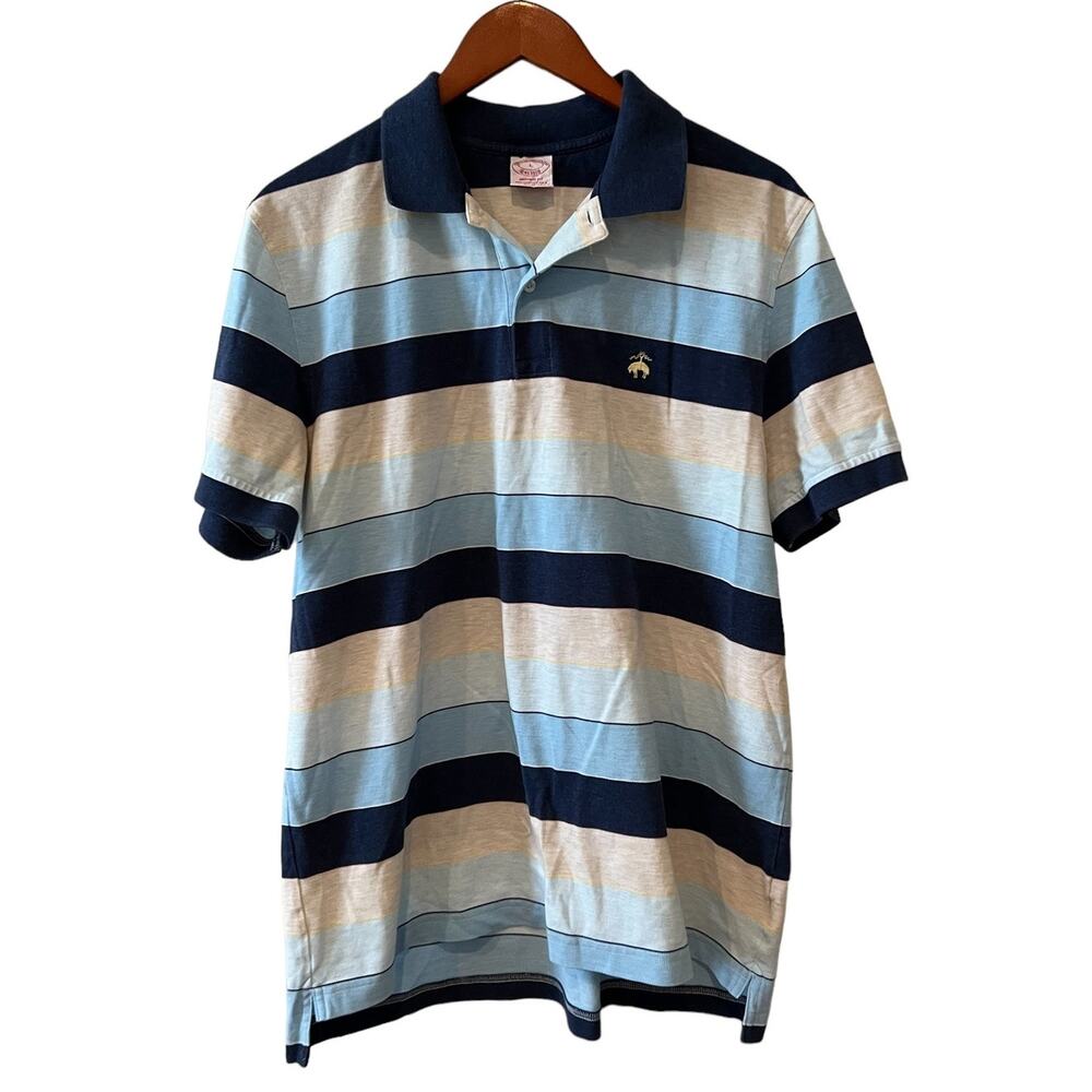 Vintage Y2K Brooks Brothers Original Fit Polo Shirt Blue Stripe L